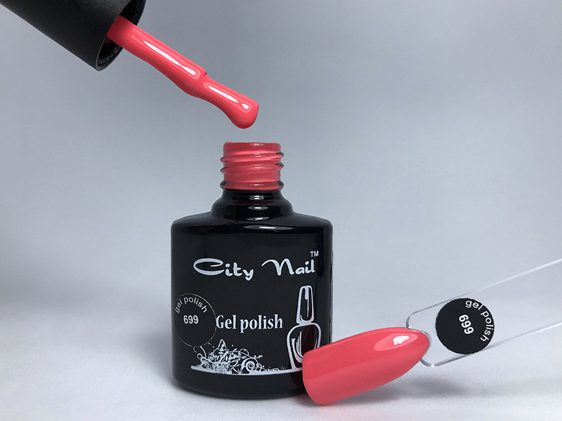 Гель-лак CityNail 699 кораловий ( червоний, багряний), фото 1