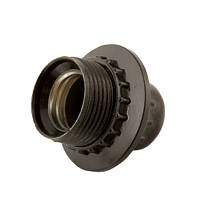 Патрон різьбовий для лампи E27, карболитовый чорний