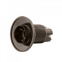 Патрон нарізний для лампи E14, карболітовий чорний