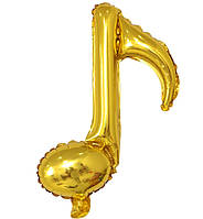 Фольгована куля музична нота золото 42х26 см (Китай)