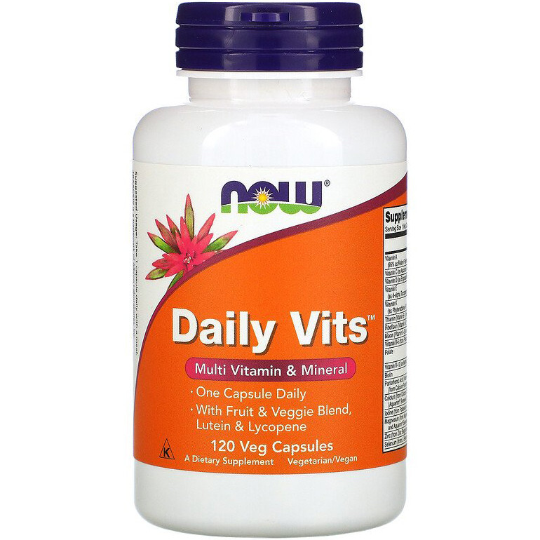 Мультивітаміни та мінерали NOW Foods "Daily Vits" (120 капсул)