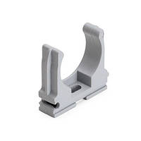 Кліпса для гофри D16мм 100 шт. сірі Apro, скоба для гофртруби, кріплення гофрованої труби, кріплення Апро