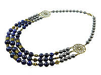 Эксклюзивное ожерелье "Галицкая княжна", Стильное ожерелье из натурального камня, красивые украшения