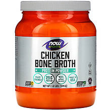 Курячий кістковий бульйон NOW Foods "Chicken Bone Broth" у порошку (544 г)