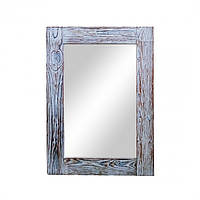 Зеркало в раме из натурального дерева HomeDeco Коричневый + белый 50х70