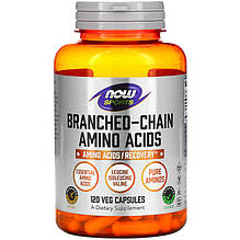 Амінокислоти з розгалуженим ланцюгом NOW Foods, Sports "Branched Chain Amino Acids" (120 капсул)