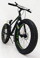 Fat Bike спортивний алюмінієвий велосипед 24 дюйми позашляховик S800 HAMMER EXTRIME салатовий