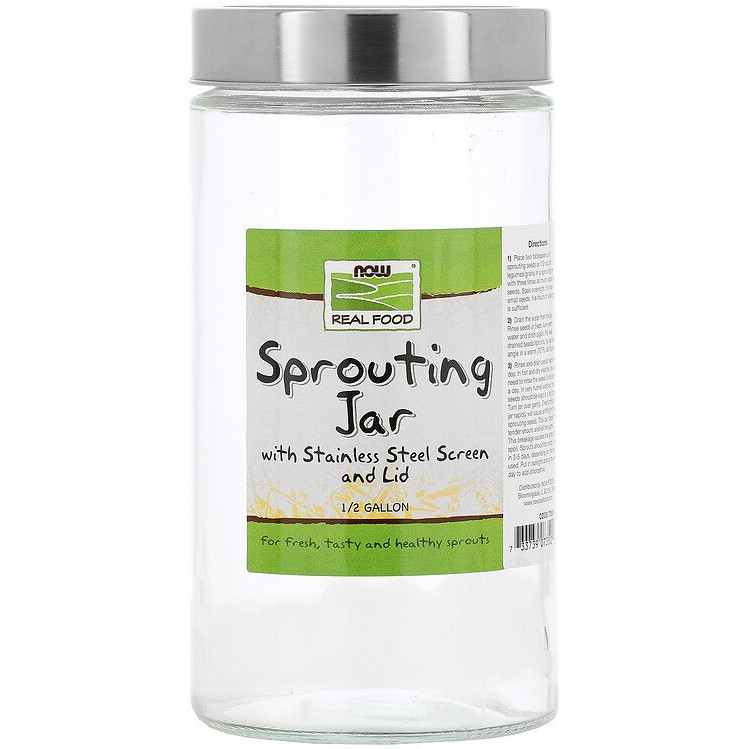 Глечик для пророщування NOW Foods "Sprouting Jar" (1.9 л)