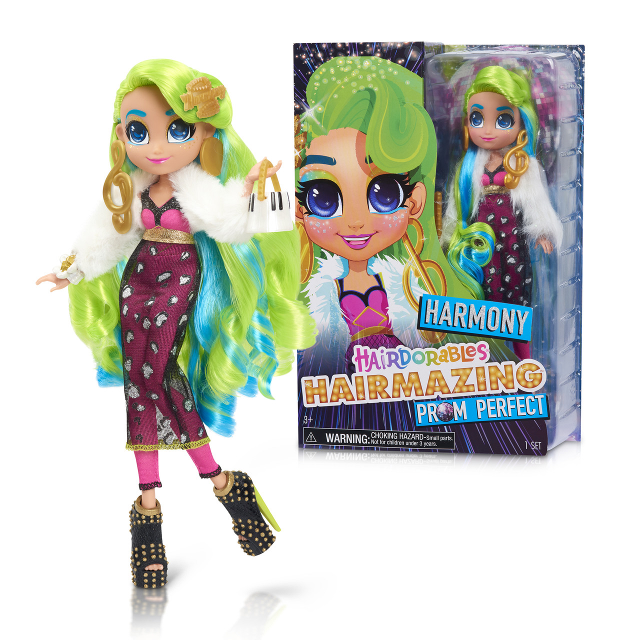 Велика Лялька Хердораблс Гармонія приголомшливий випускний Hairdorables Hairmazing Harmony Prom Perfect серія 2