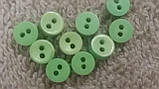 Гудзик для ляльок міні 6мм. Зелений, № 6.27, фото 2