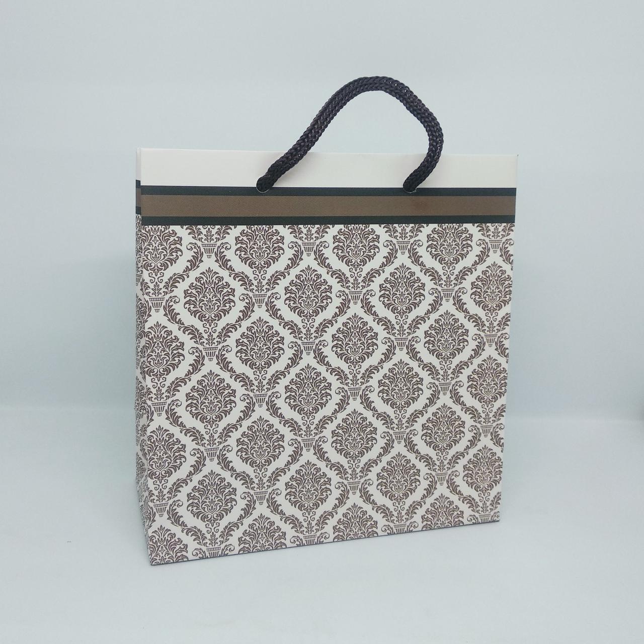 Пакет подарунковий 15.5х15х7.5 см Дамаск