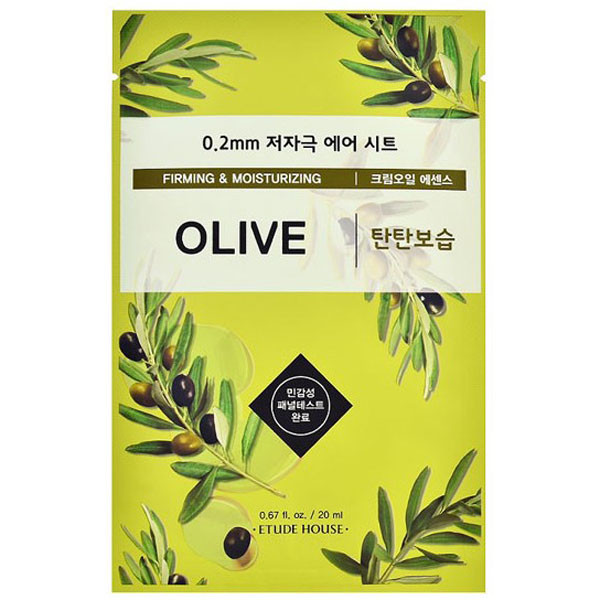Ультратонка маска для обличчя з екстрактом оливи Etude House Therapy Air Mask Olive Oil