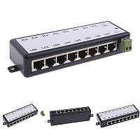 8 портів POE-інжектор живлення через Ethernet адаптер для IP-камер відеоспостереження