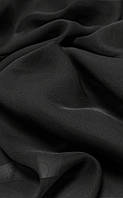 Ткань Шифон однотонный Чёрный (ш. 150 см) для пошива платьев ,блузок ,юбок, украшения залов