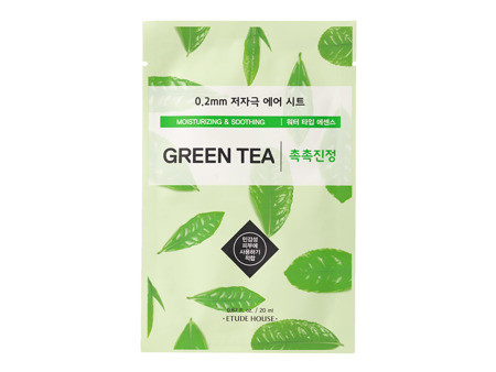 Очищаюча і розгладжуюча маска з екстрактом зеленого чаю Etude House 0.2 mm Therapy Air Mask Green Tea