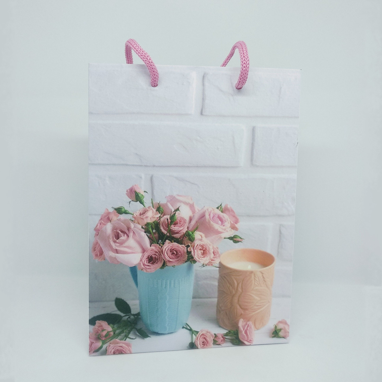 Пакет подарунковий 20.5х15х7.5 см Букет у вазі