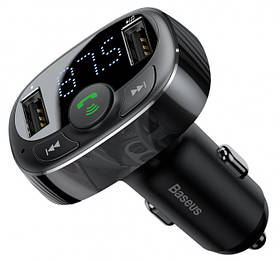 Авто зарядка з FM трансмітер Baseus T typed Bluetooth MP3 charger with car holder (CCTM-01)