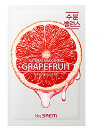 Тканевая маска с экстрактом грейпфрута The Saem Natural Mask Sheet grapefruit
