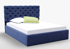 Ліжко двоспальне з м'яким наголов'ям і без підіймального механізму Sofia MiroMark