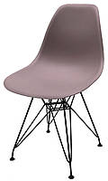 Стул Nik BK-ML пурпурный 66 на черных металлических ножках, дизайн Eames DSR Eiffel Leg