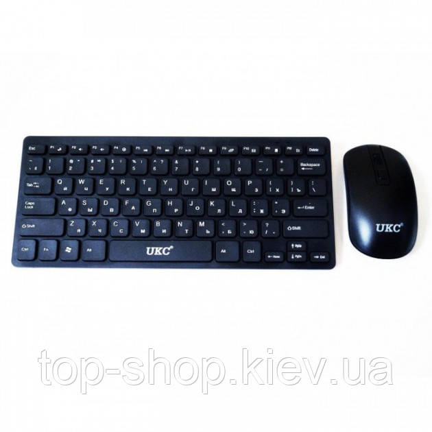 Комплект бездротова клавіатура і миша UKC 4661, чорний, фото 1