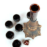 Булава з рюмками — набір для коньяку, декор «бронза», булава на весілля, фото 4