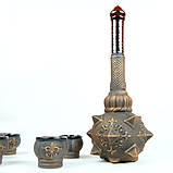 Булава з рюмками — набір для коньяку, декор «бронза», булава на весілля, фото 6