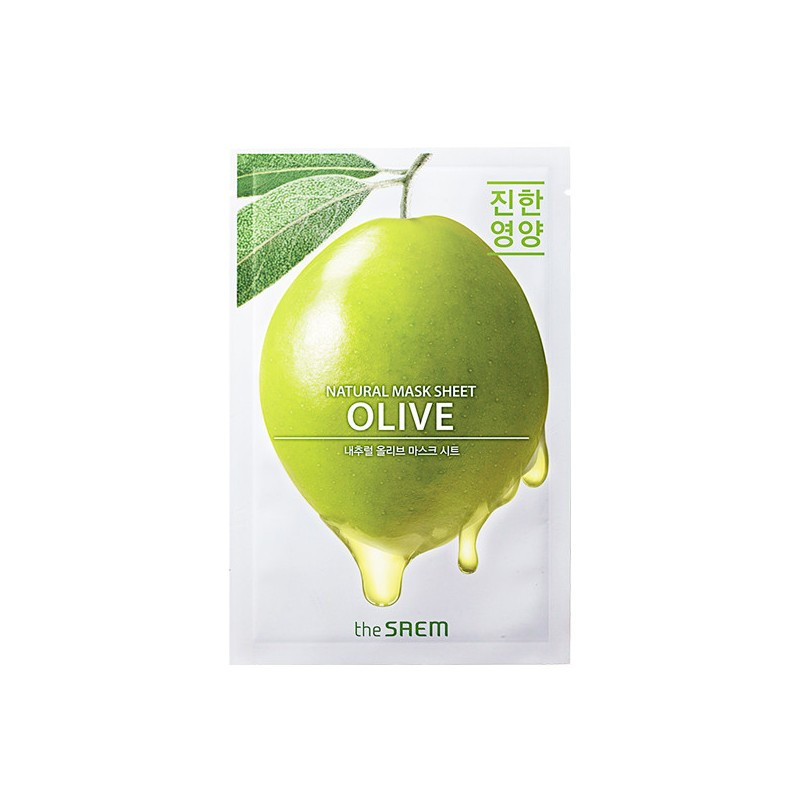 Тканинна маска з екстрактом оливи The Saem Natural Olive Mask Sheet