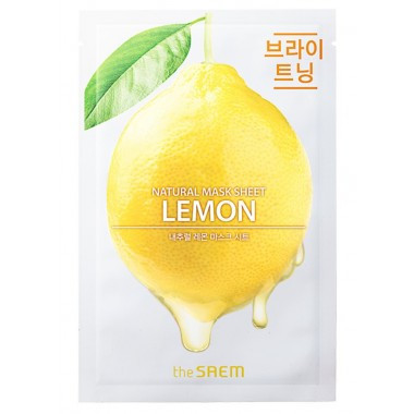 Тканевая маска для лица с лимоном The Saem Natural Lemon Mask Sheet 21 мл