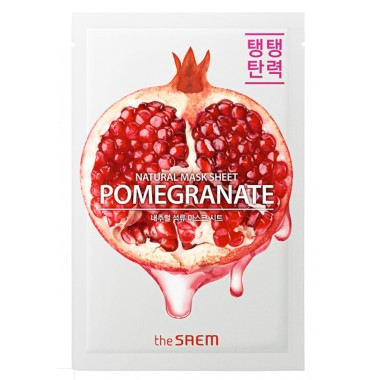 Тканинна маска для обличчя з екстрактом граната The Saem Natural Pomegranate Mask Sheet 21 мл