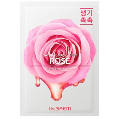 Тканинна маска для обличчя з екстрактом троянди The Saem Natural Rose Mask Sheet 21 мл