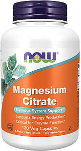 Now Foods Magnesium Citrate 400 mg 120 капсул