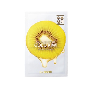 Тканевая маска для лица с экстрактом киви The Saem Natural Gold Kiwi Mask Sheet 21 мл