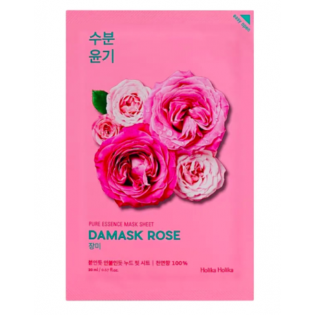 Тканинна маска з маслом дамаської троянди Holika Holika Essence Pure Mask Sheet Damask rose