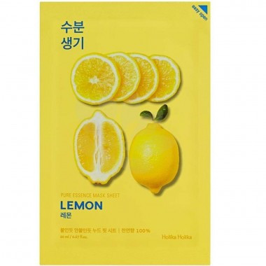Освітлююча тканинна маска для обличчя Лимон Holika Holika Essence Pure Mask Sheet Lemon 20 мл