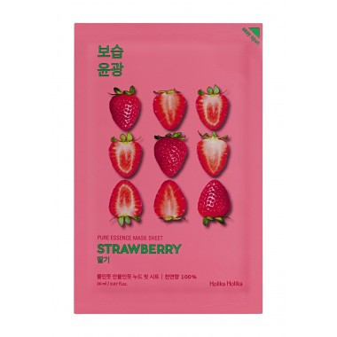 Тканинна маска для обличчя Полунична Holika Holika Essence Pure Mask Strawberry 20 мл