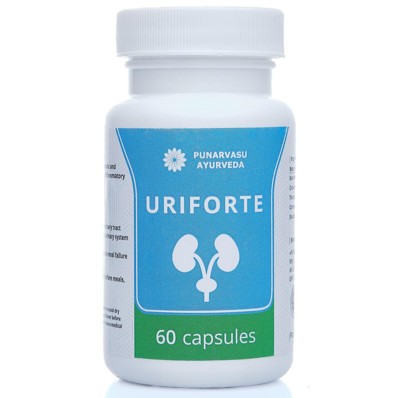Урифорте / Uriforte - при нефриті, захворювання сечовивідних шляхів - Пунарвасу - 60 капсул