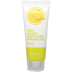 Лимонна пілінг-скатка Farm stay Real Lemon Deep Clear Peeling Gel, 100ml