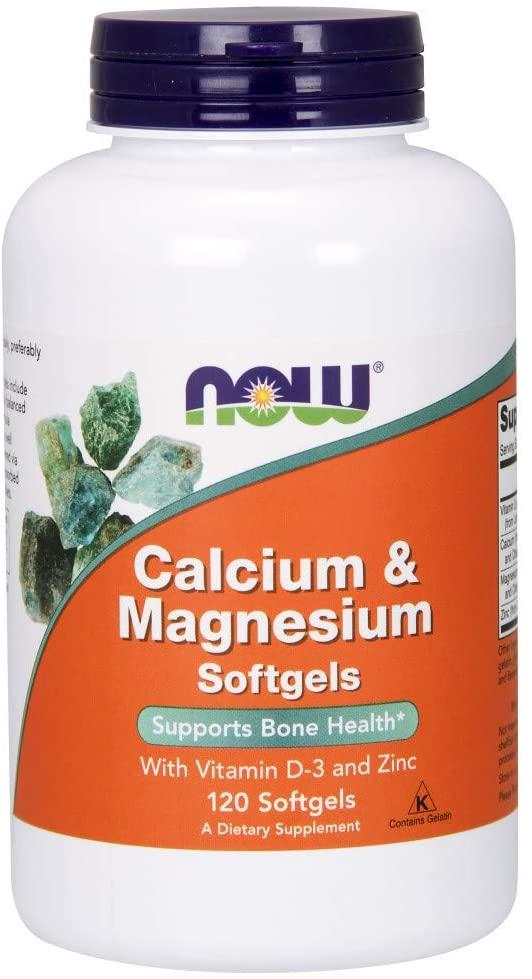 Now Foods Calcium Magnesium Vitamin D Zinc 120 гелевих капсул, фото 1