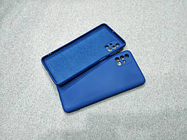 Силіконовий чохол з мікрофіброю для Samsung Galaxy M51 синій тонкий матовий