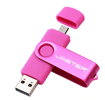 USB OTG флешка JASTER 64 Gb micro USB Колір Рожевий для телефону і комп'ютера