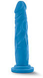 Фалоімітатор DILDO NEO 7.5INCH DUAL DENSITY COCK NEON BLUE, фото 3