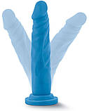 Фалоімітатор DILDO NEO 7.5INCH DUAL DENSITY COCK NEON BLUE, фото 4