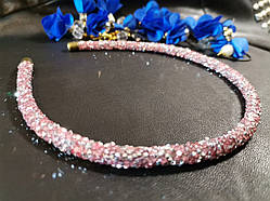 Обідок для волосся зі стразового шнура