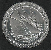 Острів Мен 1 крона 1987 «Парусний спорт. Фромантл» UNC Різновид 3 (KM#184)