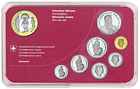 Швейцария набор из 8 монет 2013 UNC Официальный выпуск 5,10, 20, 50 раппен, 1, 2, 5, 10 франков