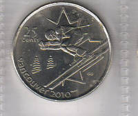 Канада 25 млн 2007 «Олімпіанадаунд 2010 - Гірські лижі» VF (km#686)