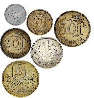 Финляндия набор из 6 монет 1982 AU-UNC 5, 10, 20, 50 пенни, 1, 2 марки