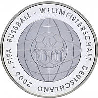 Германия 10 евро 2006 «Чемпионат мира по футболу в Германии в 2006» Серебро Proof
