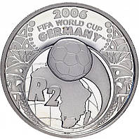 ЮАР 2 ранда 2005 Серебро Proof Чемпионат мира по футболу в Германии в 2006 году